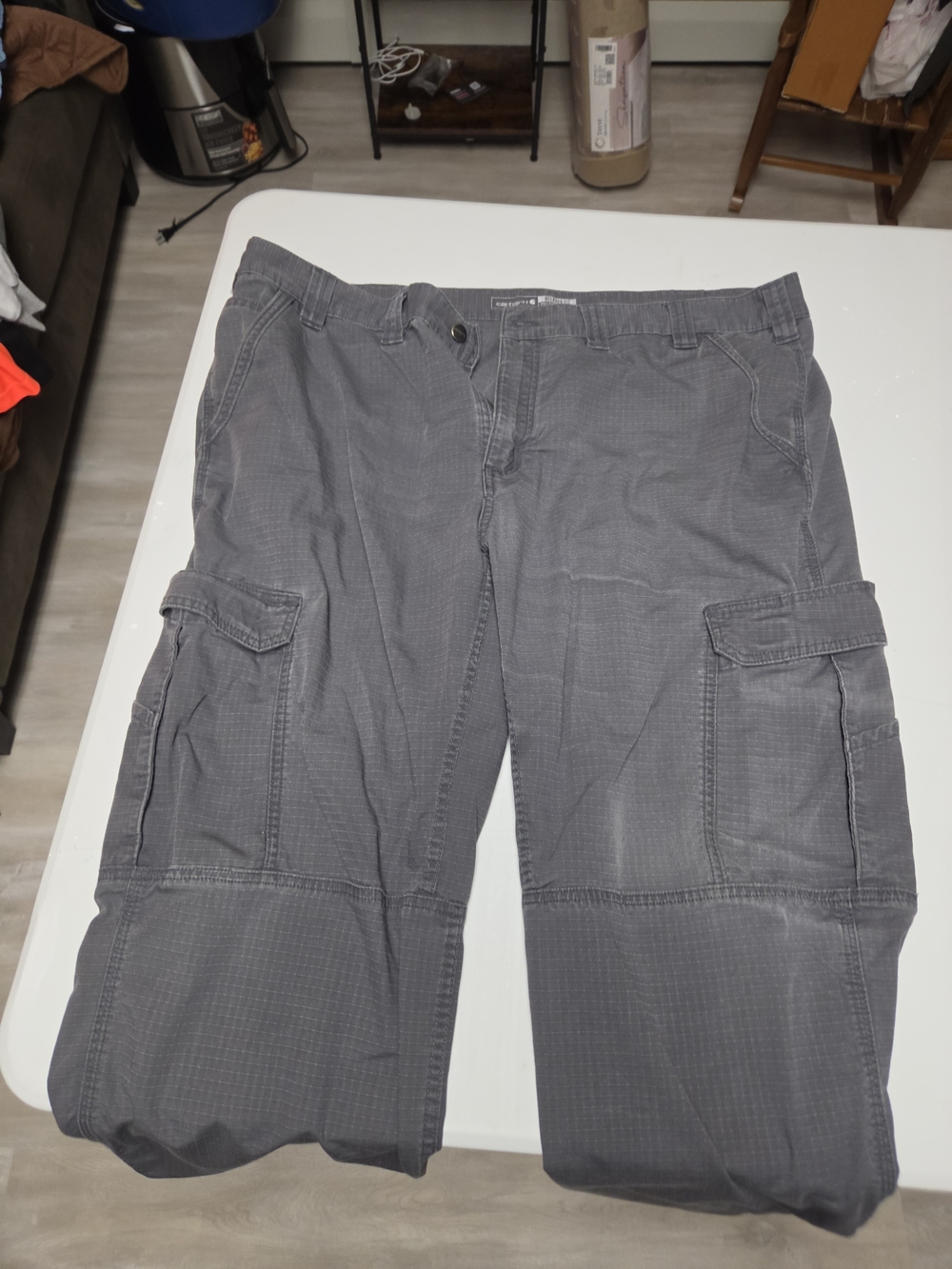 Carhartt Men's Gray Cargo Pants - Utility Pocket Workwear
